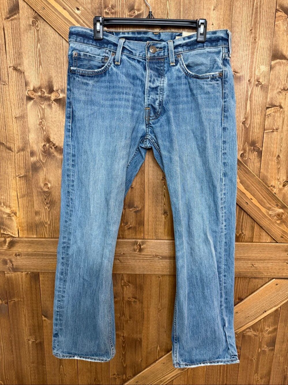 Hollister Balboa Classic Straight Jeans Men’s 32x30 Blue Button Fly Denim (9274)